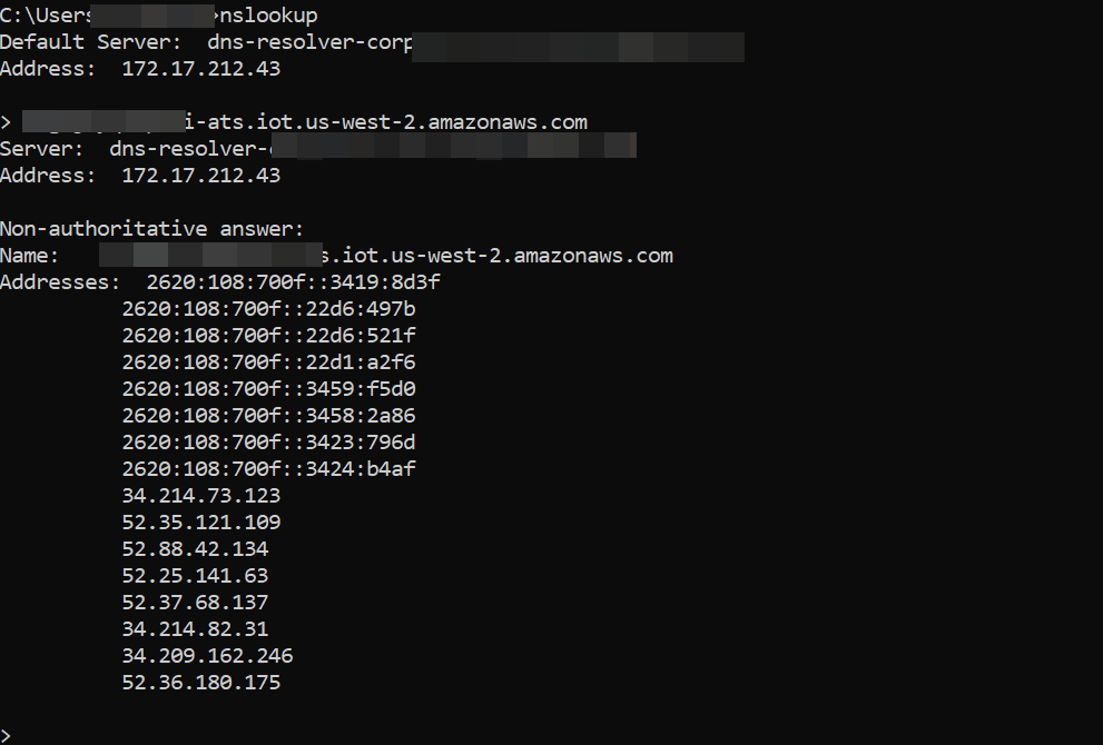 nslookup